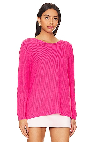 525 Emma Crewneck Sweater in Fuchsia