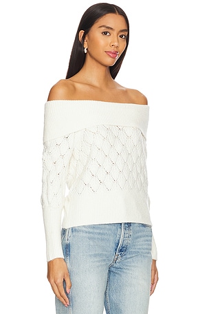 525 Camila Off The Shoulder Pullover in Cream