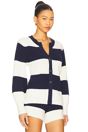 525 America Lottie Rugby Cardigan in Navy. Size XS. Also