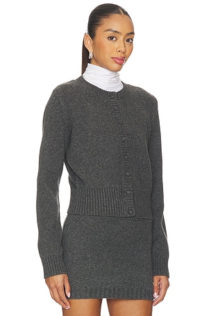 525 America Covered Button Cardigan in Charcoal. Size XS. Also