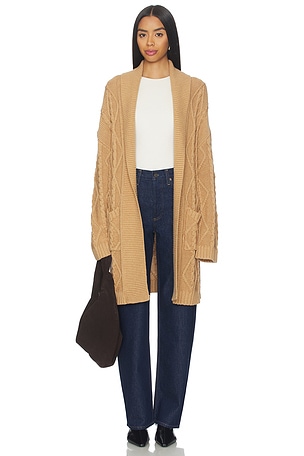 Peggy Shawl Collar Cable Cardigan 525 America