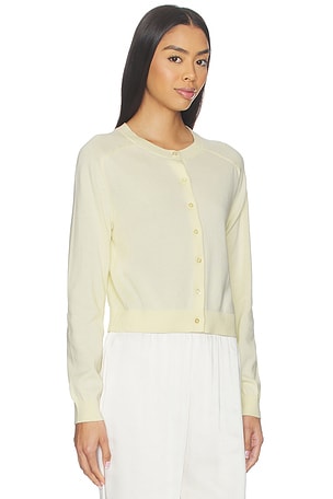 525 America Cleo Saddle Shoulder Cardigan in Ivory