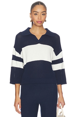 Zuri Johnny Collar Mesh Rugby Pullover 525 America