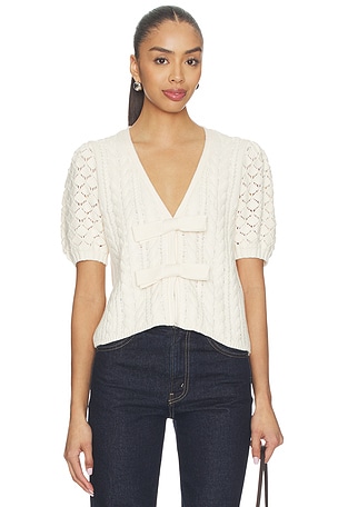 Elaine Cable Bow Cardigan 525 America