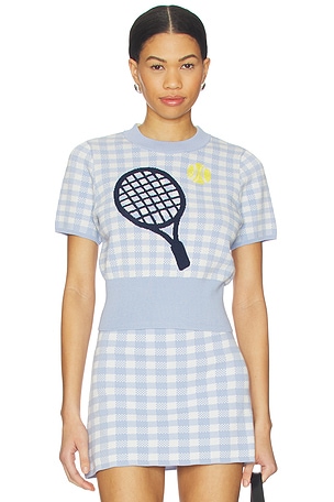 Volley Graphic & Beaded Sweater Top 525 America