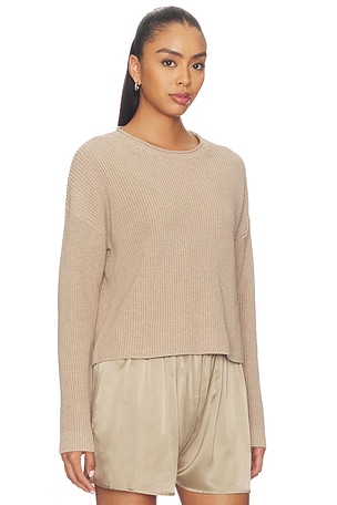 525 America Daphne Cropped Pullover Sweater in Grey