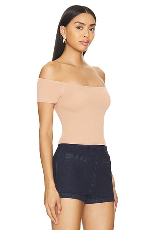 525 Kristin Off The Shoulder Top in Beige