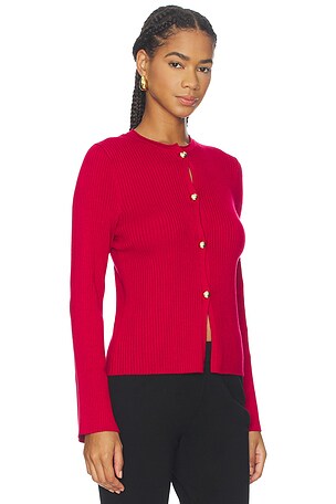 525 America 525 Ribbed Button Front Top in Red. Size XS. Also