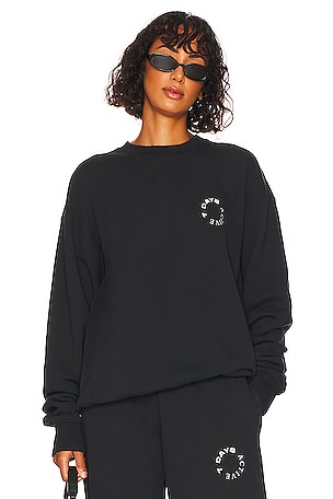 Chaser Embroidered Skull Sweatshirt in Shadow