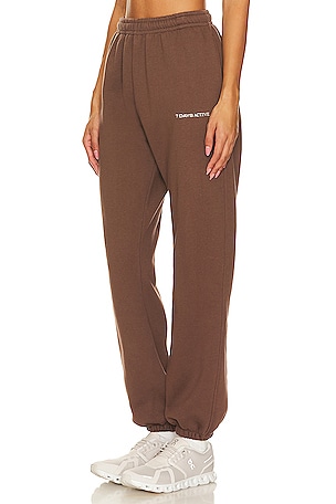 7 Days Active Organic Fitted Sweat Pants in Brown