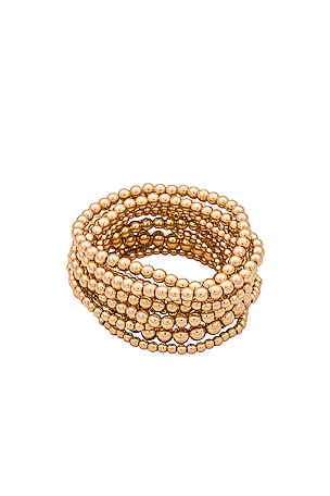 8 Other Reasons Beaded Bracelet in Metallic Gold
