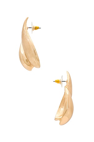 8 Other Reasons Double Tear Drop Earring in Metallic Gold