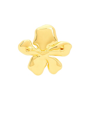 8 Other Reasons Flower Brooch in Metallic Gold