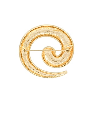 8 Other Reasons Swirl Brooch in Metallic Gold