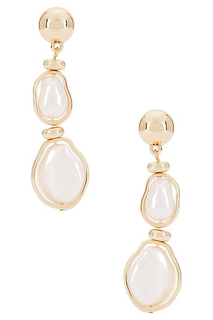 8 Other Reasons Baroque Dangle Earring in Metallic Gold