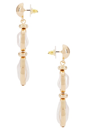 8 Other Reasons Baroque Dangle Earring in Metallic Gold