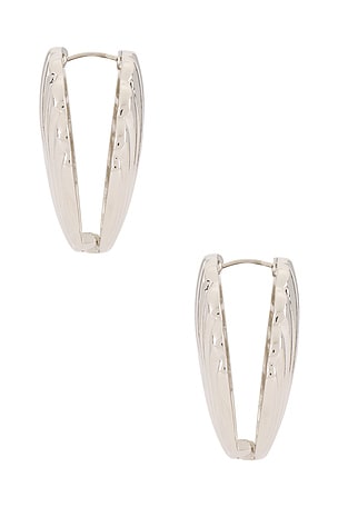 8 Other Reasons Tide Shell Stud Earrings in Metallic Silver