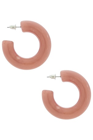8 Other Reasons Acrylic Hoop Earring in Mauve