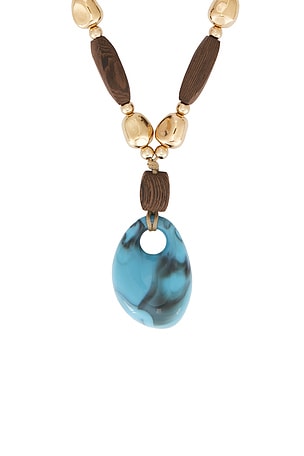 8 Other Reasons Juness Beaded Cord Necklace in Blue