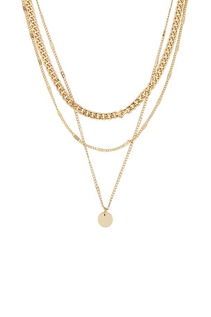 8 Other Reasons Layered Necklace in Metallic Gold