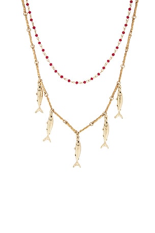 8 Other Reasons Layered Necklace in Metallic Gold