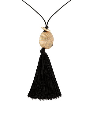 8 Other Reasons Bold Shell Pendant And Long Tassel Accent Statement Necklace