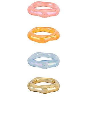 Orange Pastel Ring Set 8 Other Reasons