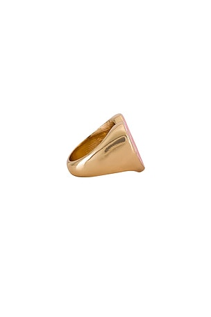 8 Other Reasons Gold Heart Ring With Resin Fuck Off in Metallic Gold