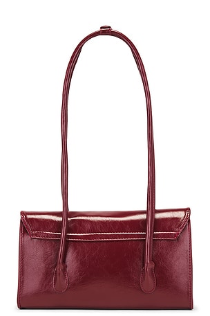 8 Other Reasons Patent Leather Shoulder Bag in Burgundy