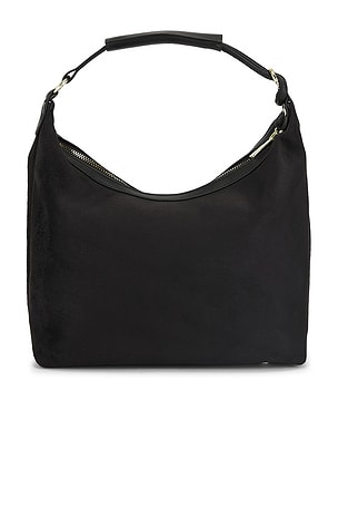 8 Other Reasons Faux Suede Top Handle Bag in Black