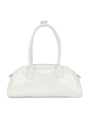 8 Other Reasons Patent Leather Bowler Bag in White