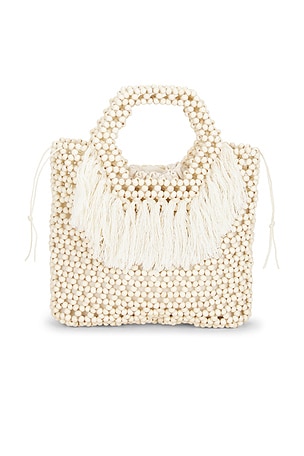 Beaded Wooden Tote Top Handle Bag 8 Other Reasons