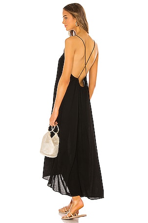 black halter neck dress maxi SERENADE LACE HALTER MAXI | BLACK — THIRD FORM
