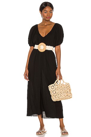9 Seed Sand Hill Cove Midi Dress in Black | REVOLVE