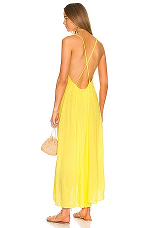 9 Seed Seychelles Cross Back Maxi Dress in Limonata | REVOLVE