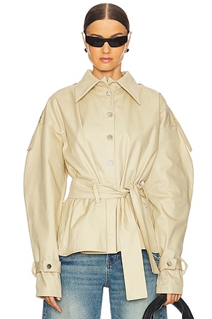 Puffy Sleeve Belted Jacket AAIZEL