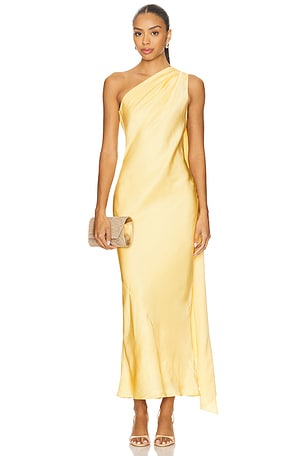 One Shoulder Dress With Cape Alejandra Alonso Rojas