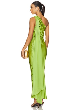 X REVOLVE One Shoulder Dress With Cape Alejandra Alonso Rojas
