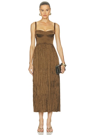 Pleated Bustier Dress Alejandra Alonso Rojas