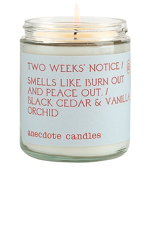 Two Weeks Notice Glass Jar Candle Anecdote Candles