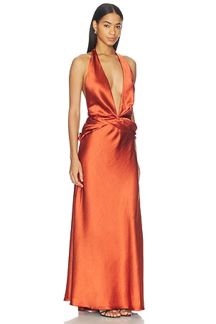 Arcina Ori Francesca Dress in Rust