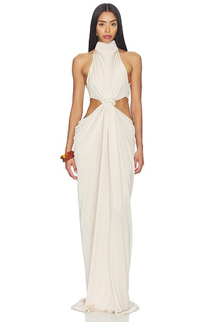 Halter Neck Cut Out Long Dress AWAVE Studio