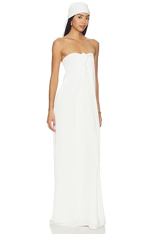 AWAVE Studio Strapless Maxi Dress in White
