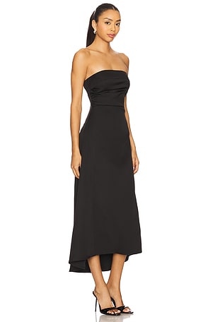 ALL THE WAYS Mellie Midi Dress in Black