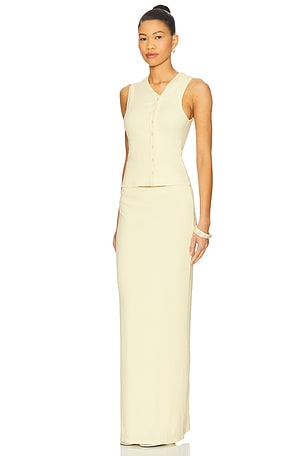 ALL THE WAYS Iris Maxi Skirt Set in Lemon