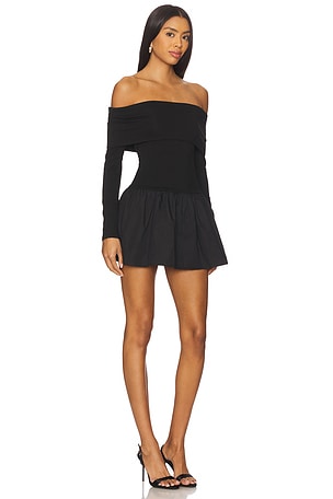 ALL THE WAYS Madley Mini Dress in Black