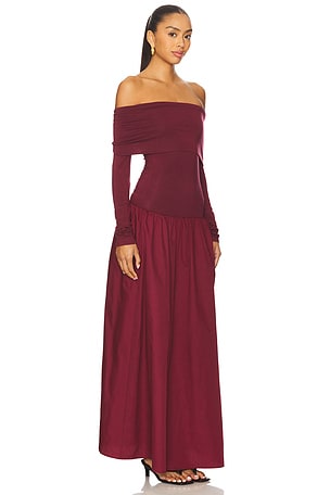 ALL THE WAYS Cressida Maxi Dress in Burgundy