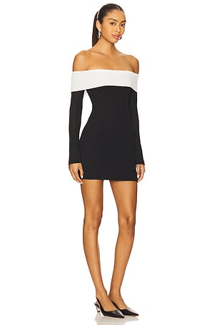 ALL THE WAYS Monica Off Shoulder Dress in Black