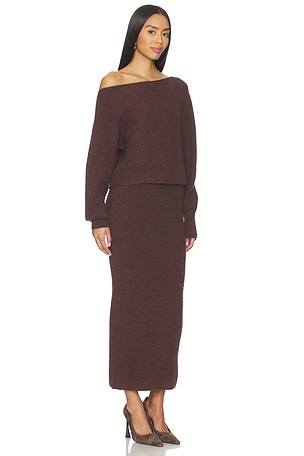 ALL THE WAYS Sybil Maxi Skirt Set in Brown