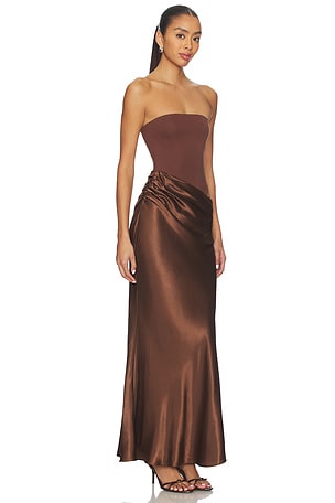 ALL THE WAYS Carrie Maxi Dress in Brown